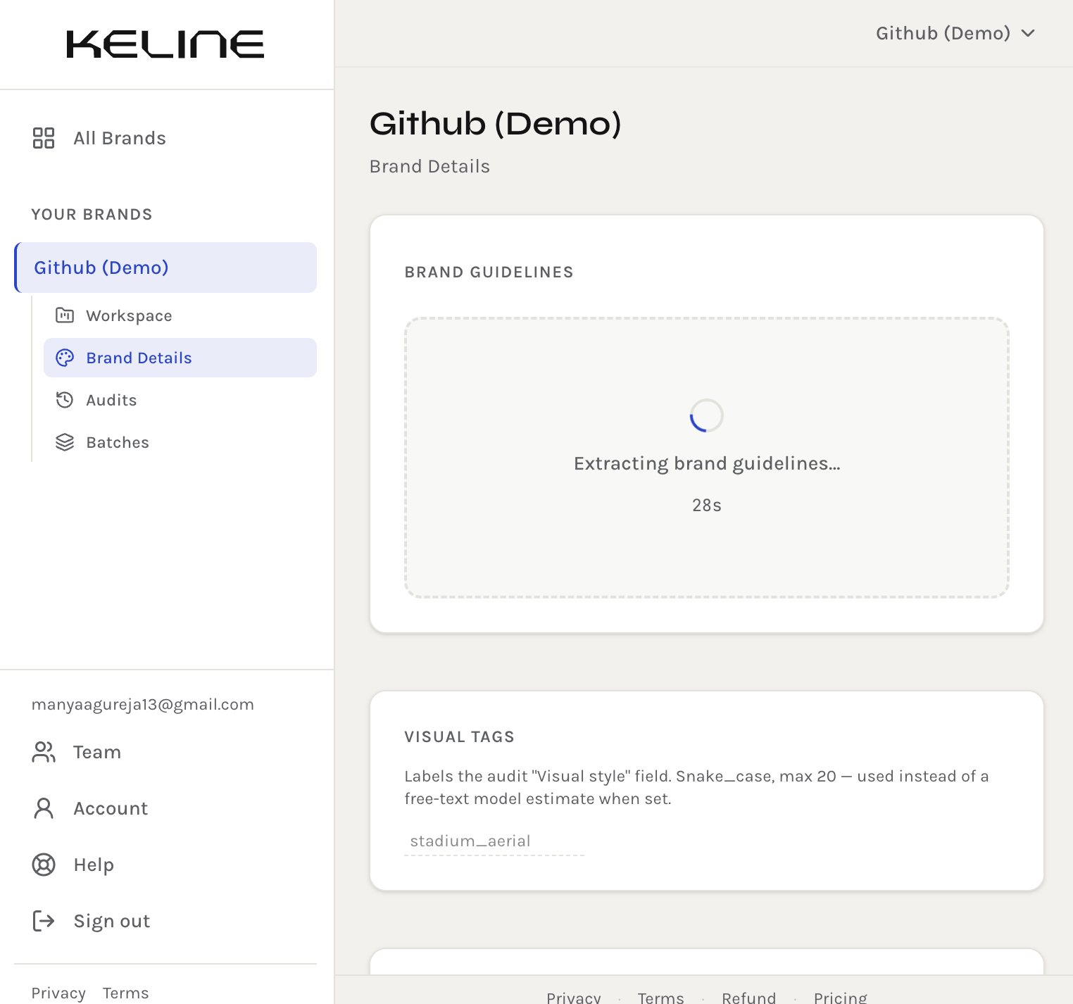 Keline extracting brand guidelines